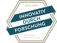 Forschungssiegel Nanoscribe