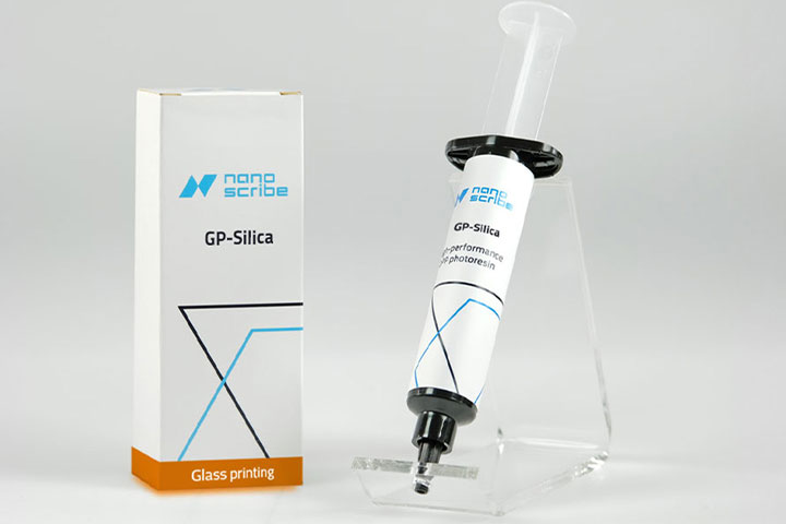 GP-Silica photoresin in a catridge