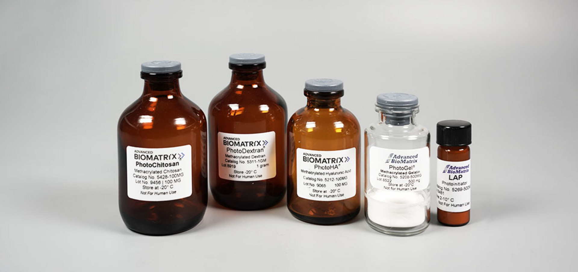 Advanced BioMatrix hydrogels bottles