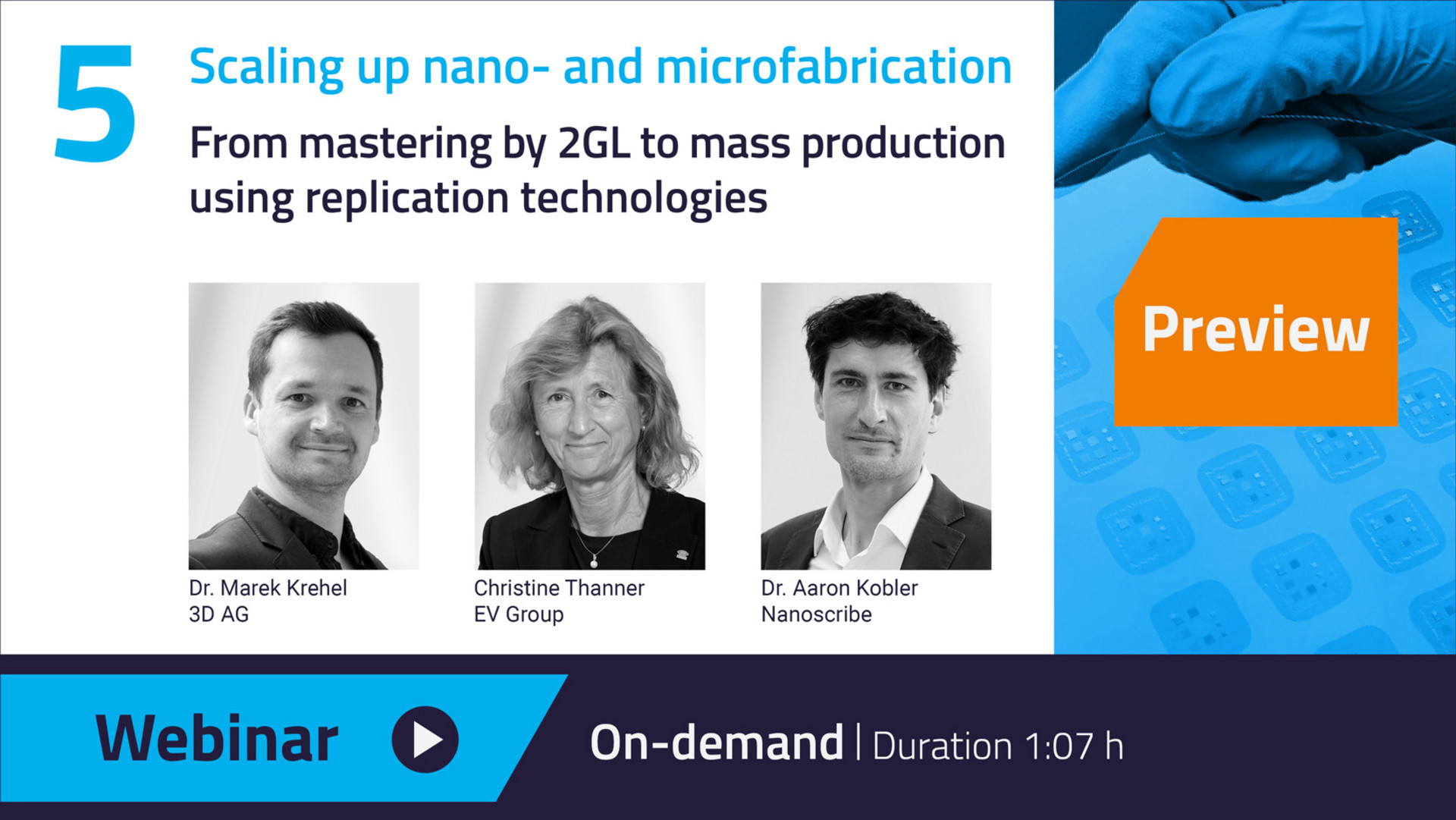 Our Webinar on Scaling up nano- and microfabrication is now available on-demand - watch the webinar here
