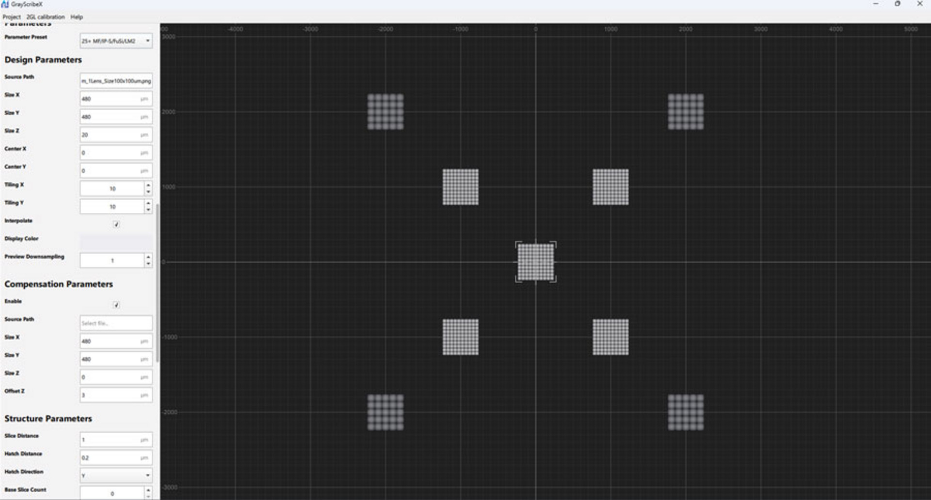 screenshot of the GrayScribeX software