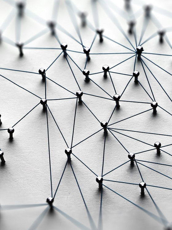 Network of pins connected.