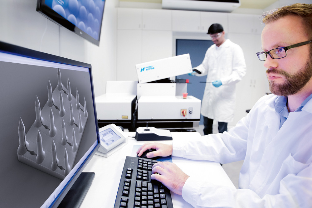Nanoscribe’s microfabrication systems with the underlying Two-Photon Polymerization (2PP) in use.
