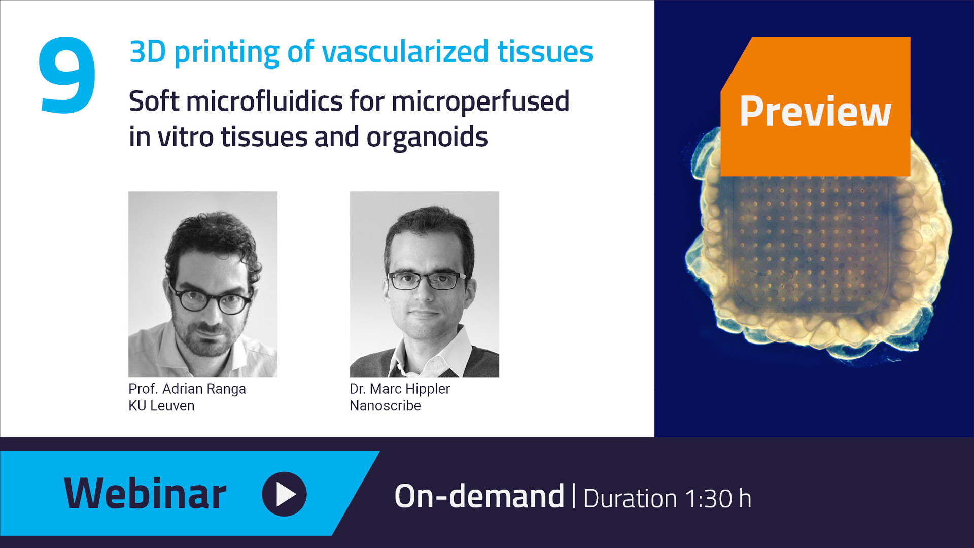 Our Webinar on 3D printing of vascularized tissues is now available on-demand - watch the webinar here